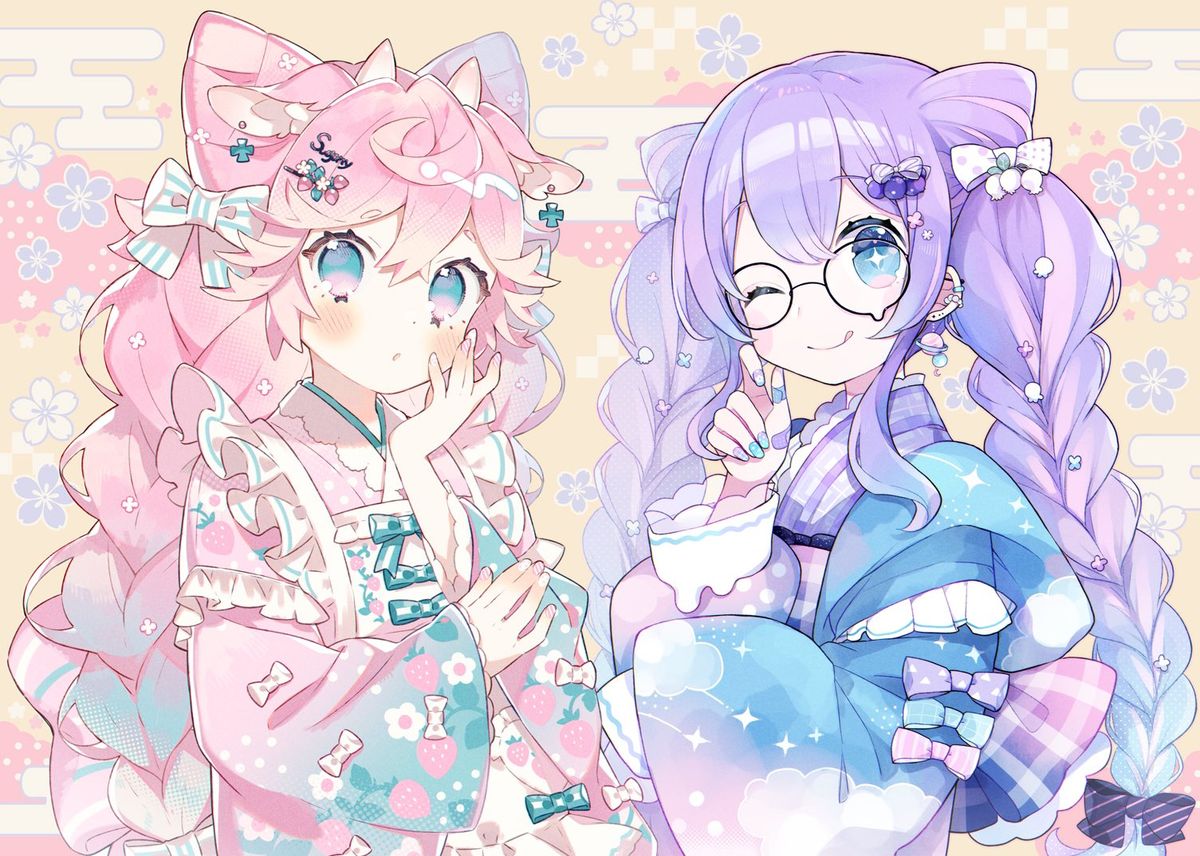 『上倉エクさんとのコラボイラスト』