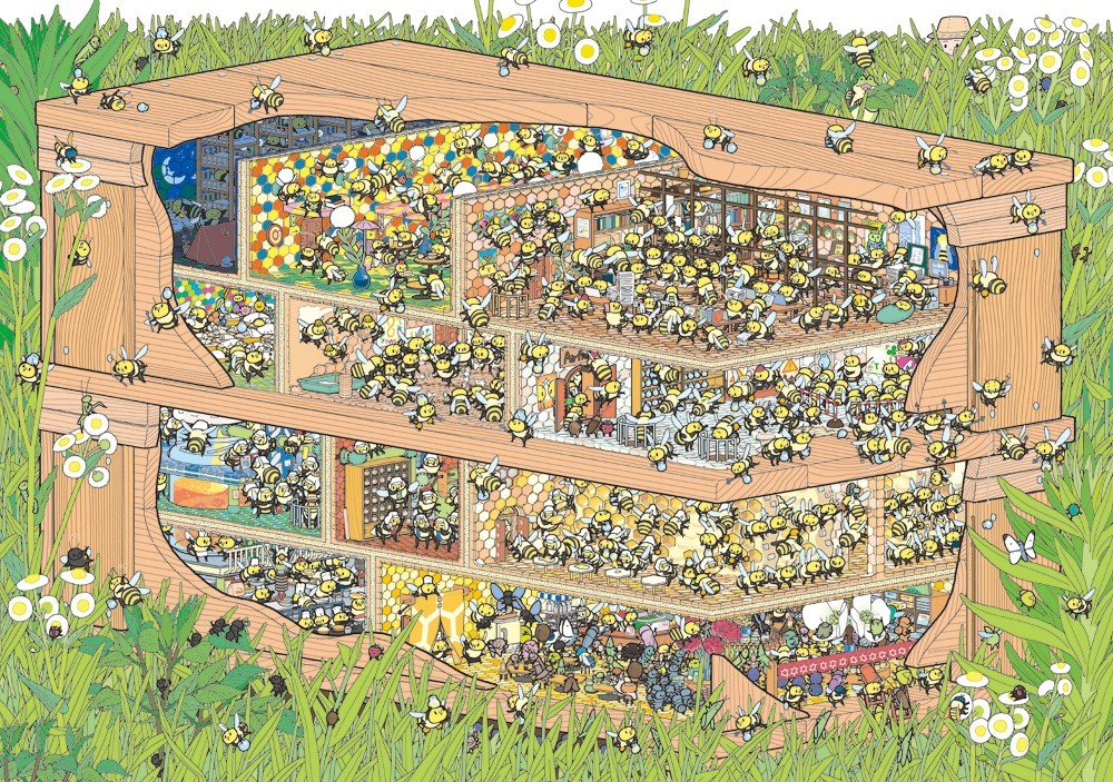 株式会社山田養蜂場主催 第9回ミツバチの一枚絵コンクール 入選作品  『ぼくらはみんな生きている。』