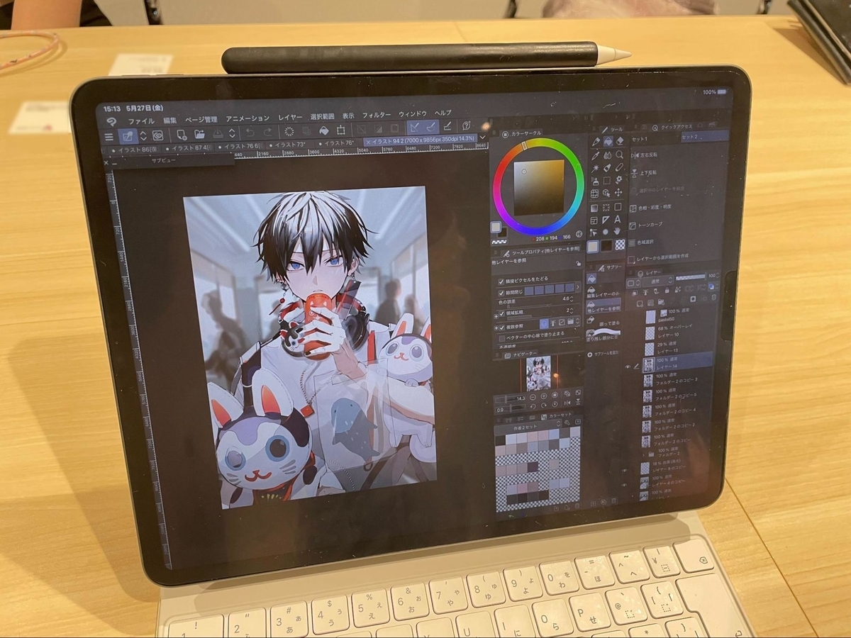▲実際にさくしゃ2氏が使用しているiPad Pro（12.9インチ）